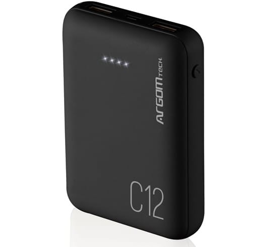 Powerbank Argom C12 12000mAh - Negro - ARG-PB-1138BK