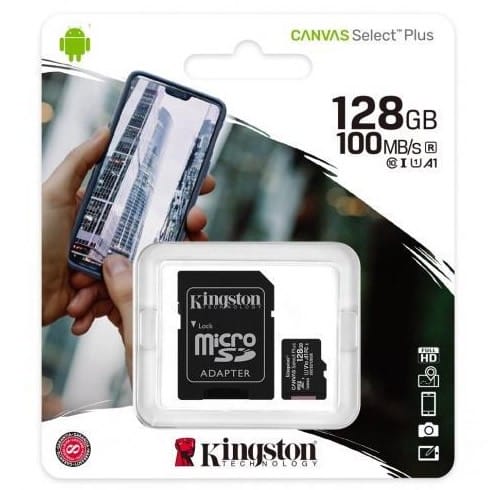 Kingston Canvas Select  Plus 128 GB MicroSD Clase 10