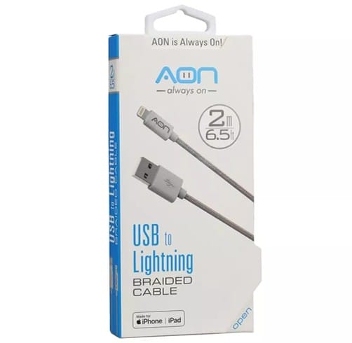 Cable AON USB-C a USB-C 2mts - Negro - AO-CB-5018