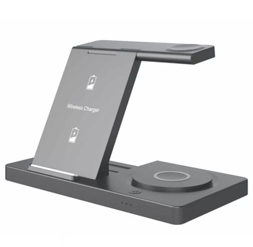 Cargador UNNO TEKNO ChargePro Wless Fast Charging Station 3-in-1 for Cell Phone 15W - PW5119BK
